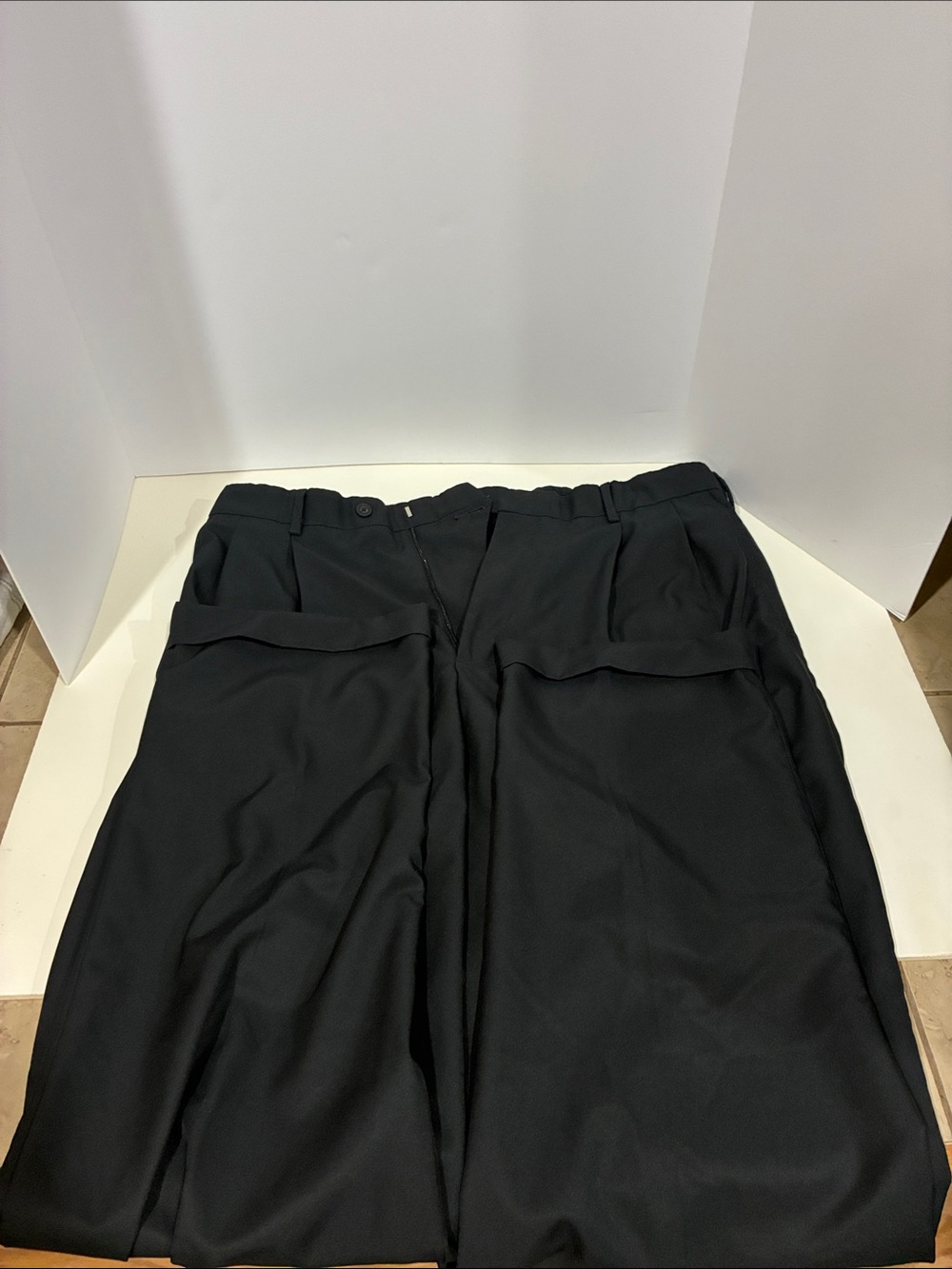 Navy Men’s Dress Pants - Classic Pleated Trousers Pro Tour Golf